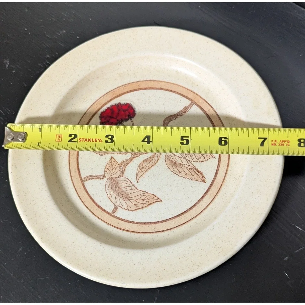 Vintage Anchor Hocking Wild Cherry Ironstone Salad/Dessert Plates Set‎ of Seven